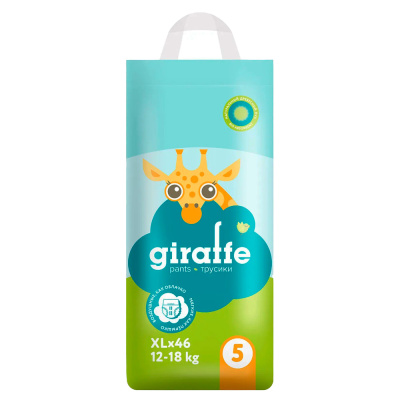 Трусики подгузники Giraffe XL 12-18 кг 46 штук Lovular 429711 1